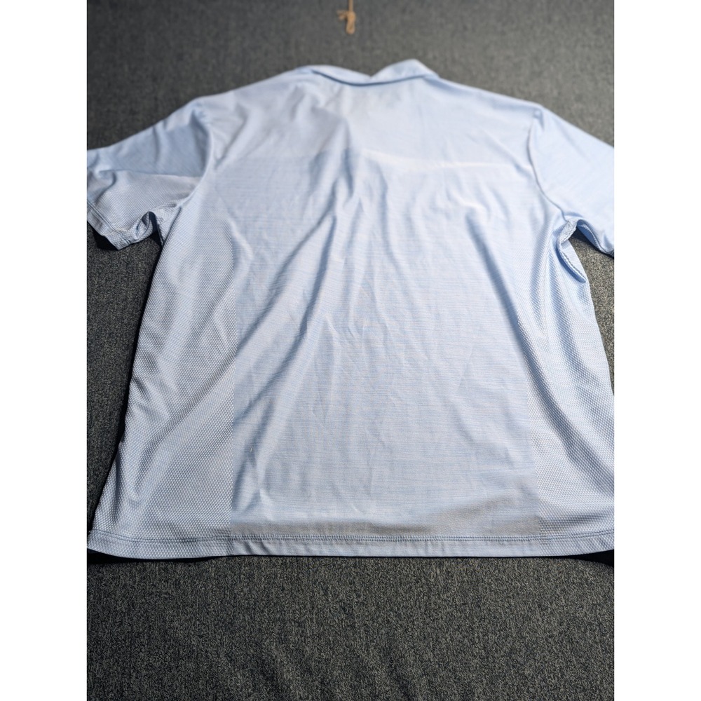 Tommy Bahama IslandZone Mens Large Blue Heathered Performance Golf Polo Shirt - Picture 8 of 8